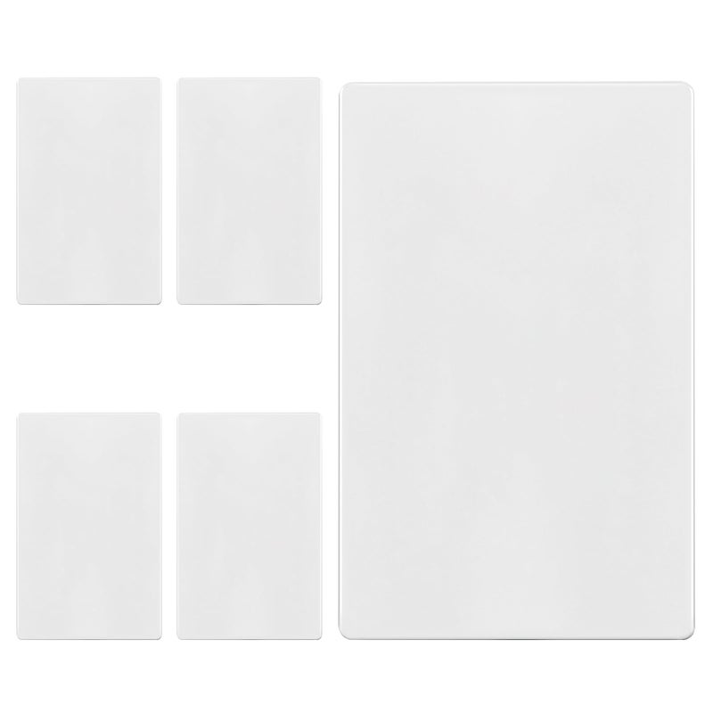 TG MidSize Screwless Blank Wall Plate Child Safe Blank Device Outlet Cover Medium Size 1Gang 488 H x 311 L Polycarbonate Thermoplastic UL Listed SPMB1W5P White 5 Pack - Image 2