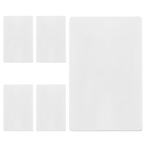 TG MidSize Screwless Blank Wall Plate Child Safe Blank Device Outlet Cover Medium Size 1Gang 488 H x 311 L Polycarbonate Thermoplastic UL Listed SPMB1W5P White 5 Pack - Image 1