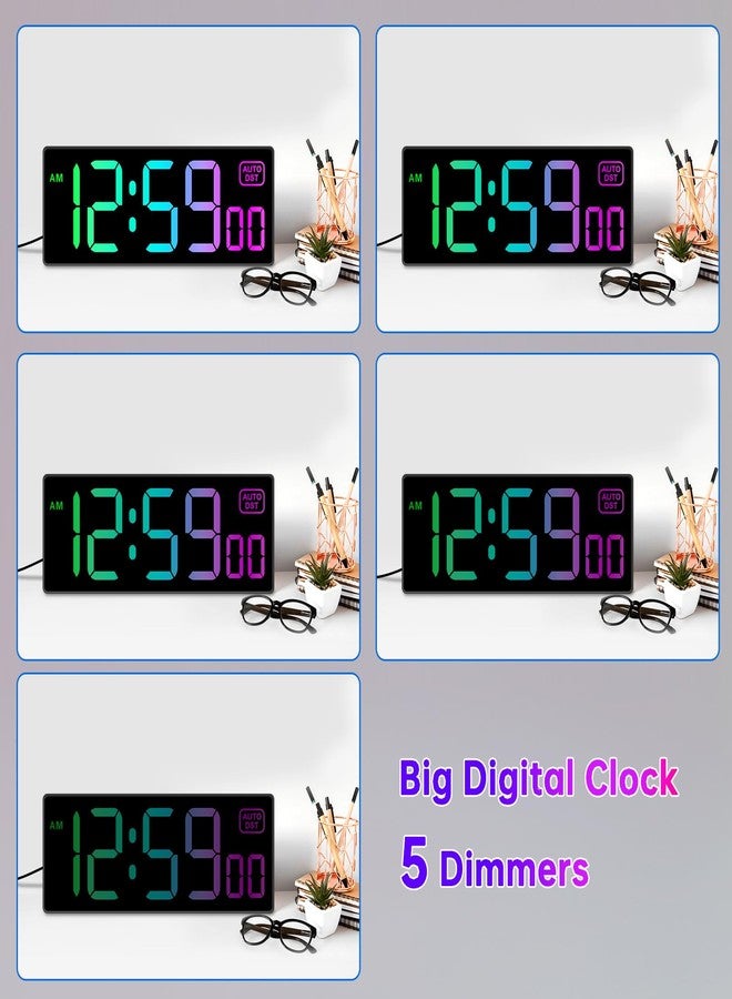 سو بيست ساعة حائط رقمية من سوبست - 10 بوصة RGB مع ثواني تلقائية وتوقيت صيفي - Image 5