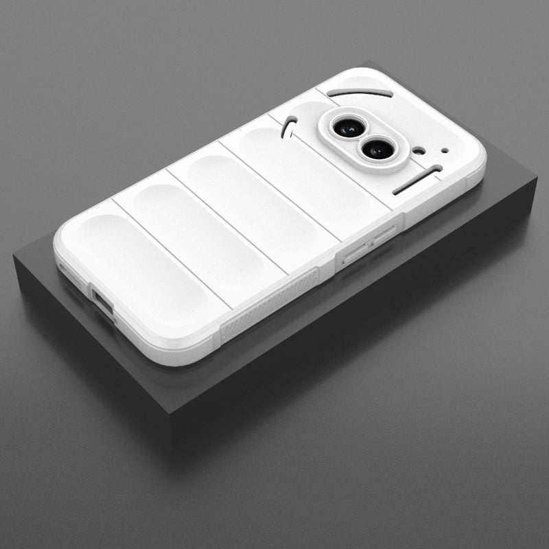 HuHa Protective Cover For Nothing Phone 2a Magic Shield TPU + Flannel Phone Case(White) - Image 2