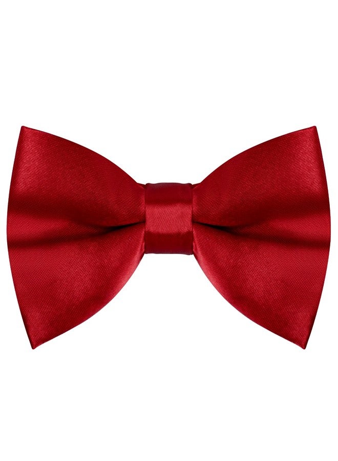 آربينشيا ربطة عنق من Rbenxia للأولاد، لون سادة كلاسيكي، ربطة عنق ساتان قابلة للتعديل للأطفال، مناسبة للحفلات وحفلات التخرج وحفلات الزفاف (أحمر) - Image 2