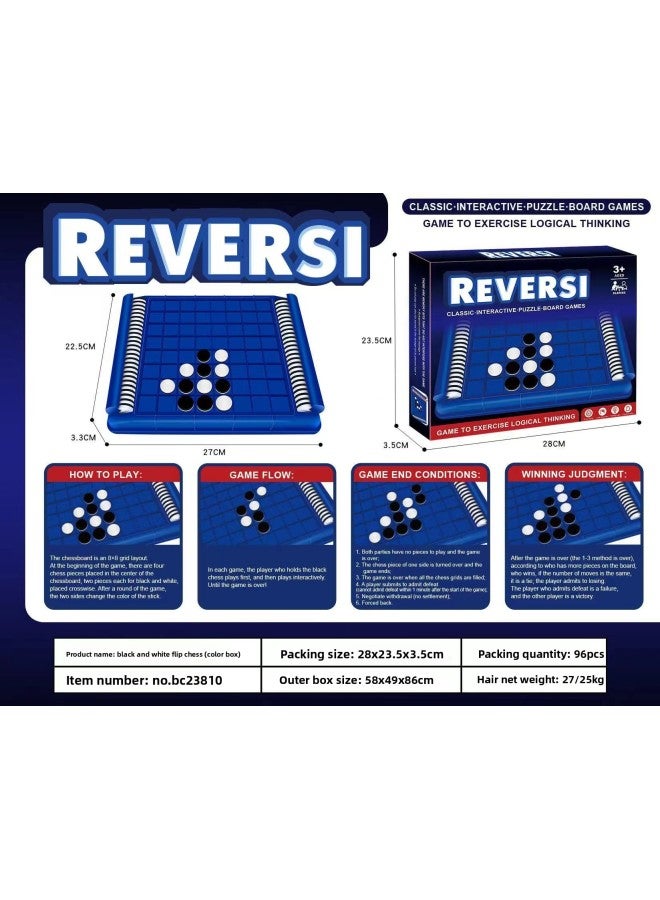 Cross-border Flip Black And White Backgammon Desktop Game Toy Parent-child Interaction Logical Thinking Children's Educational Toys