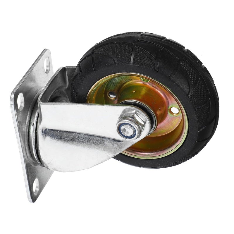 Rubber Core Swivel Caster Wheels With Brake 2 Inch Replacement For Trolleys And Carts - Image 2