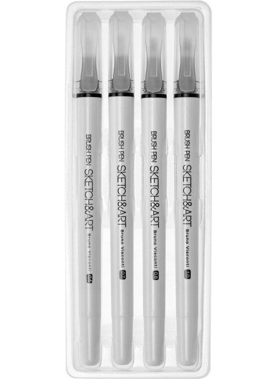 Bruno Visconti Sketch Art 4-pack Brush Pen Black 36-0030  - Image 3