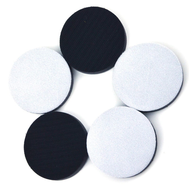 POLIWELL 5 Pack 3 Inch (75mm) Foam Interface Pad, Hook and Loop Soft Foam Buffing Pad, Soft Density Buffer Backing Pad for 3" Sanding Discs, Drill, Mini RO Sander for Detail Sanding - Image 3