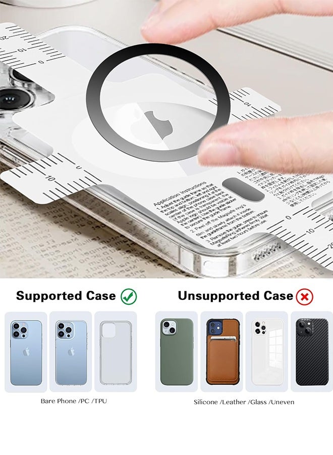 Wffo 7 Pack Universal Metal Rings Sticker Compatible with MagSafe Magnetic Wireless Charger for iPhone 12~17, Ultra-Thin Car Charger Conversion Accessories (NO Magnet), Anti-Rotation - 7 Colors - Image 3