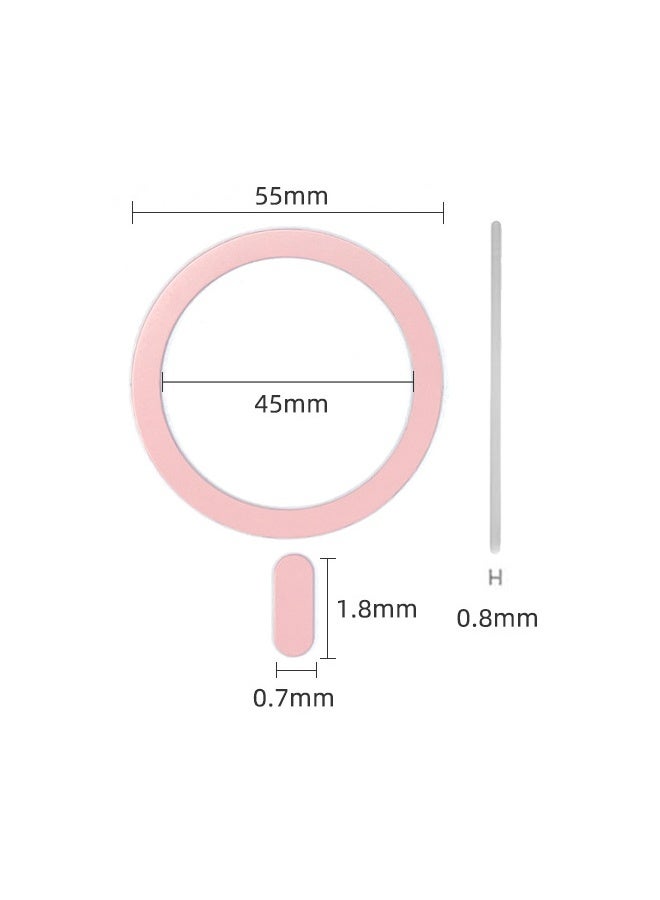 Wffo 7 Pack Universal Metal Rings Sticker Compatible with MagSafe Magnetic Wireless Charger for iPhone 12~17, Ultra-Thin Car Charger Conversion Accessories (NO Magnet), Anti-Rotation - 7 Colors - Image 2
