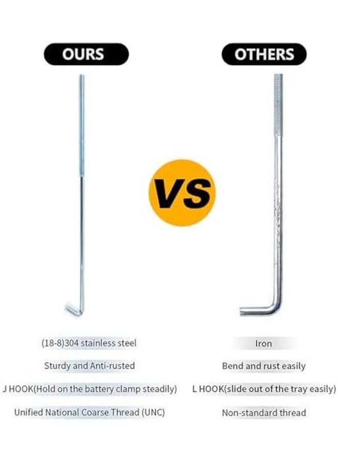 Universal 25cm J Battery Hold Down Bracket Fixing Crossbar For Car SUV - Image 4