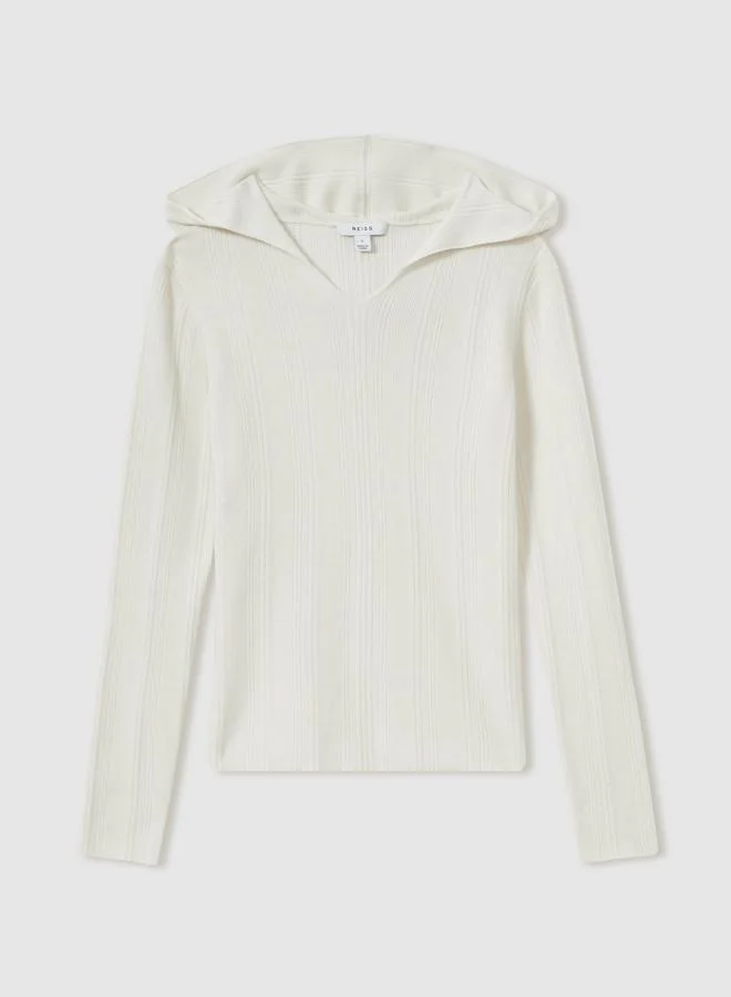 REISS Ribbed Hoody