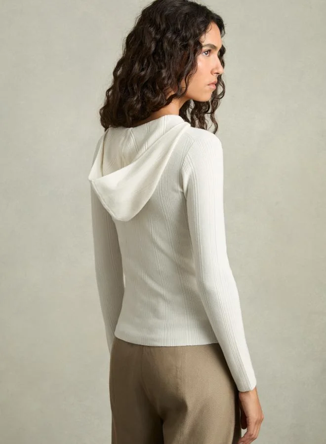 REISS Ribbed Hoody