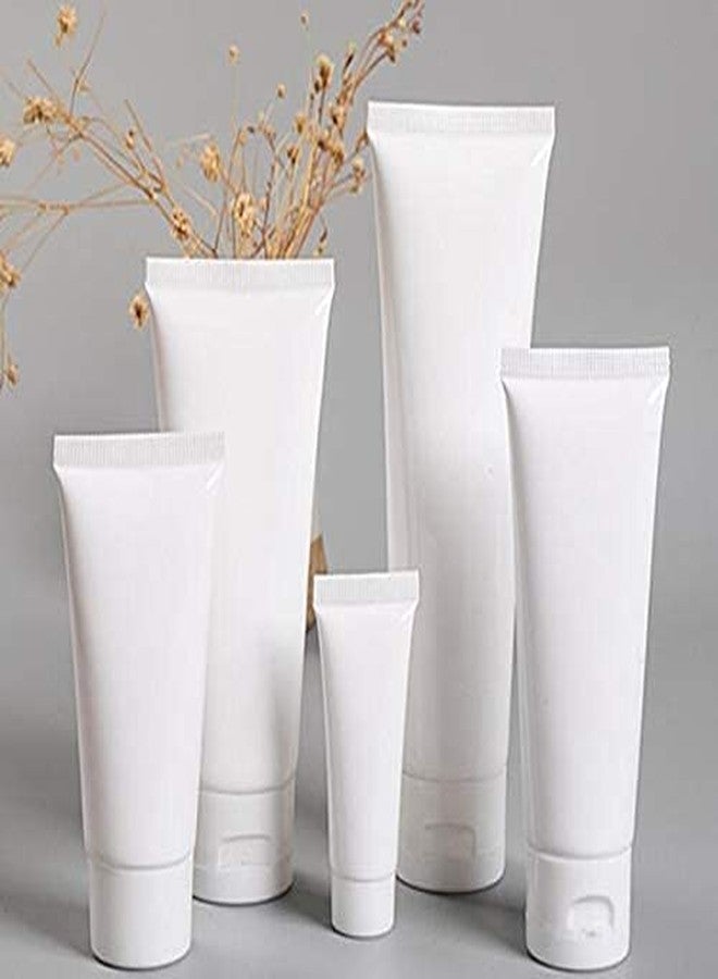 NARAMAX 20PCS 80ml/2.7oz Empty White Plastic Soft Tubes Squeeze Bottles with Flip Cap Travel Cosmetic Makeup Facail Cleaner Lotion Toiletries Sample Container Storage Pot Jar Vials Dispenser - Image 5