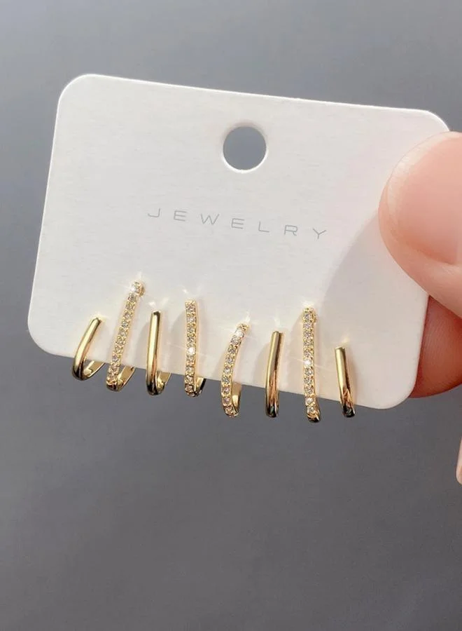 Take Two Four-Layer Curved Earrings