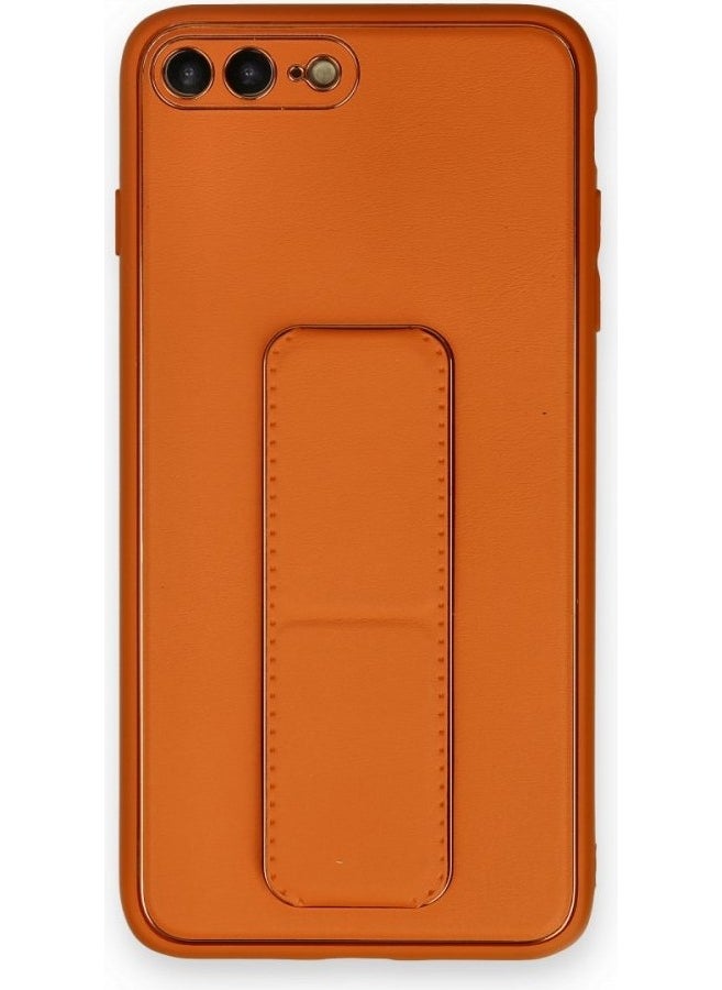 FUJIMAX Apple iPhone 8 Plus Case Horizontal and Vertical Stand Camera Lens Protection Leather Coco Stand Cover