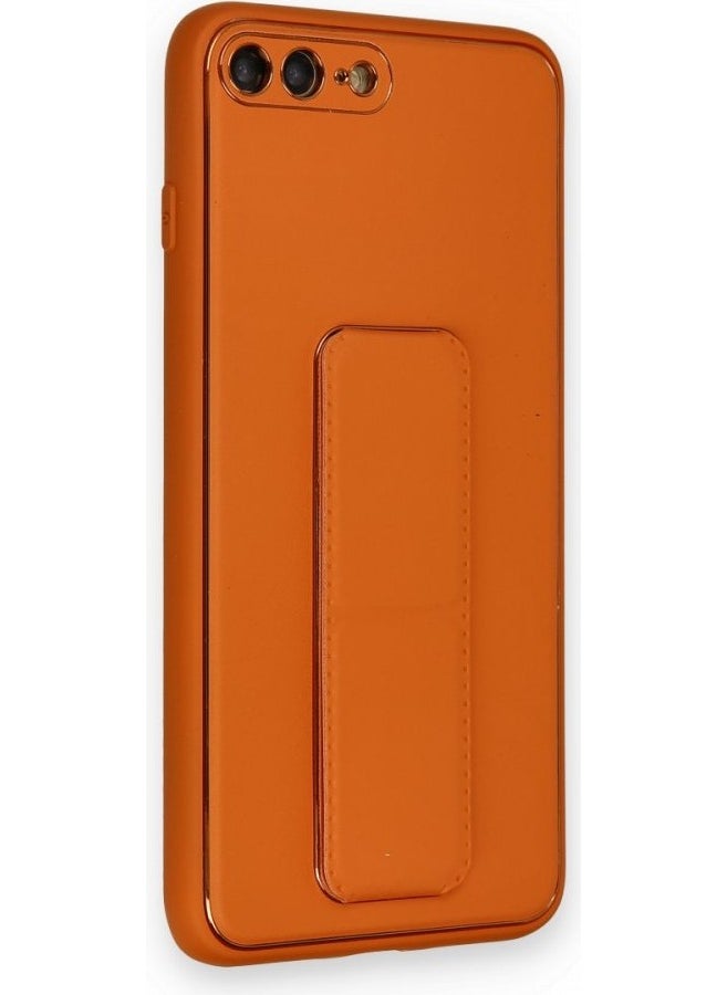 FUJIMAX Apple iPhone 8 Plus Case Horizontal and Vertical Stand Camera Lens Protection Leather Coco Stand Cover