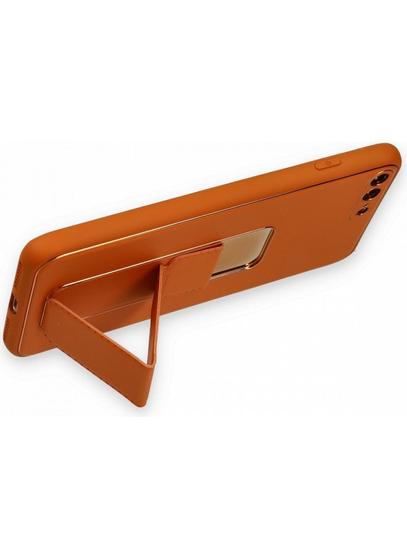 FUJIMAX Apple iPhone 8 Plus Case Horizontal and Vertical Stand Camera Lens Protection Leather Coco Stand Cover