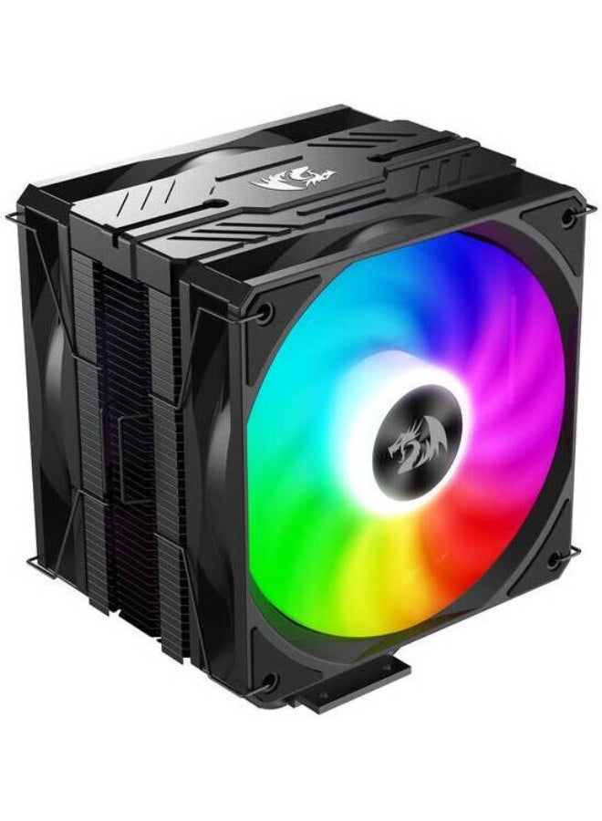 Redragon CC-2177 CPU Air Cooler, 260w TDP, 5 Copper Heat Pipes Dual-Tower, 1600 Fan RPM, ARGB Dual Fans Support platform LGA 1700/1200/115X/1366AMD AM5/AM4, Black | CC-217 - Image 2