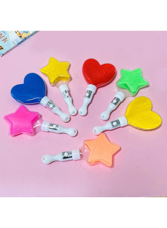 null - Short Flash Stick Love Stick Five-pointed Star Stick Short Luminous Stick Toy Concert Light Stick Can Be Advertised-Color:(Pink) Short Straight Light Stick - Image 1