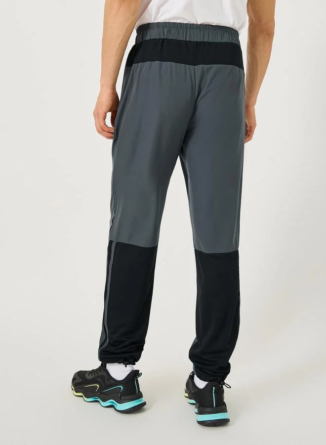 Styli Contrast Panel Training Trackpants with Zipper Detail