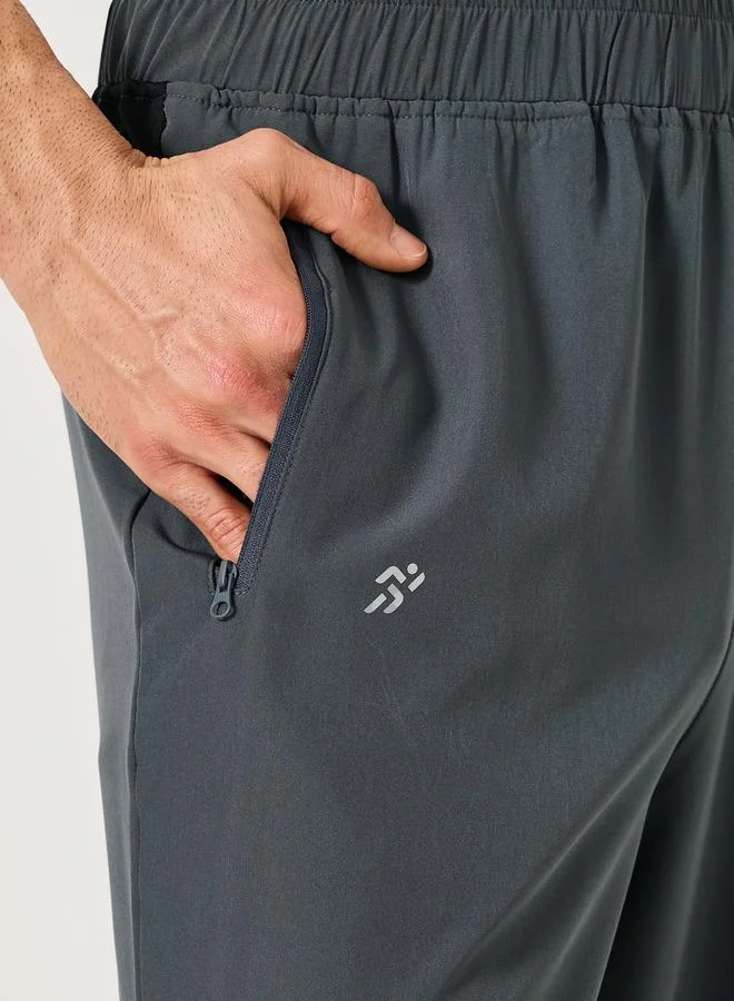 Styli Contrast Panel Training Trackpants with Zipper Detail