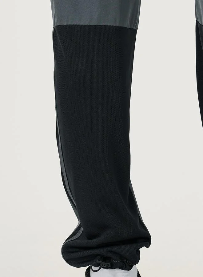 Styli Contrast Panel Training Trackpants with Zipper Detail