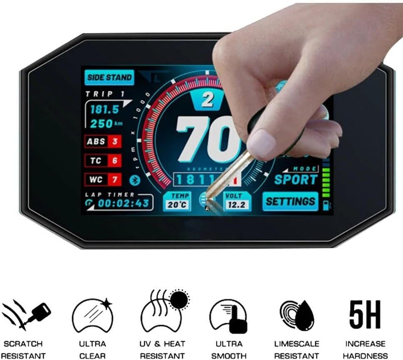 QASULER Motorcycle Dashboard Screen Protector - Image 5