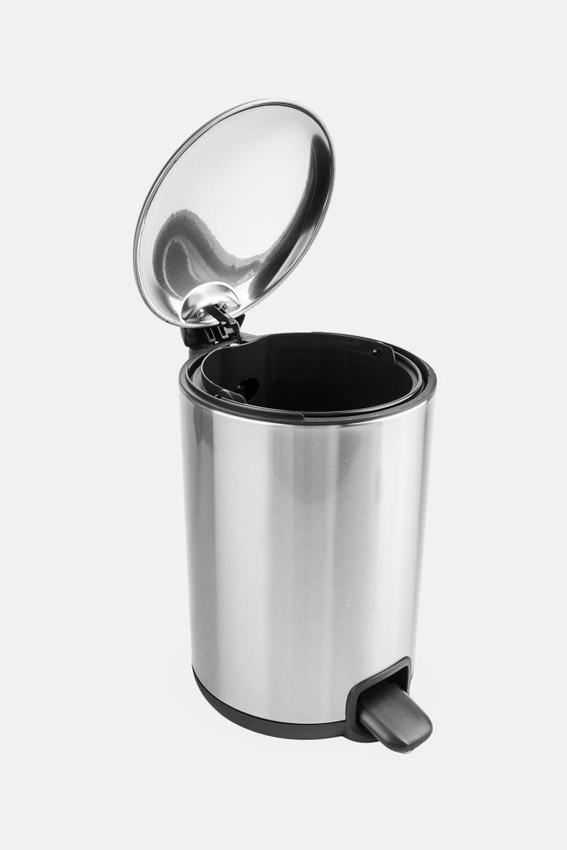 YOTO Stainless Steel Garbage Bin 3L, Silver - Image 3