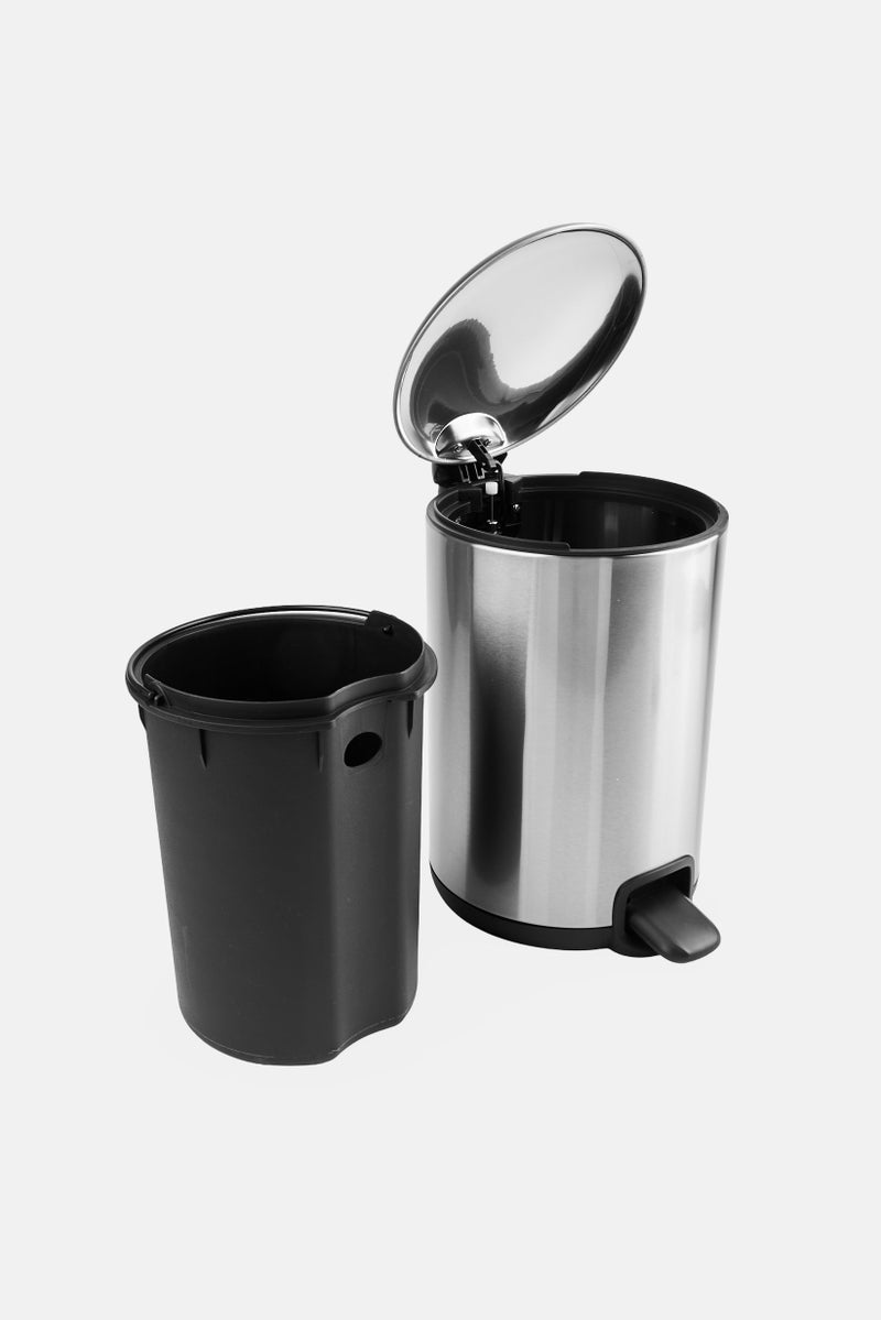 YOTO Stainless Steel Garbage Bin 3L, Silver - Image 2