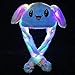 ZCINT Rabbit Bunny Hat Ear Moving Jumping Funny Plush Cap for Kids Adults Christmas Cosplay Party Cute Animal Hatsblue - Image 2