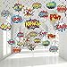 Sumind 54 Pcs Hero Themed Hanging Swirls Hero Action Sign Foil Ceiling Streams Party Banner Decoration for Kids Baby Shower Celebrating Events Birthday Party Supplies Room Wall DecorVintage - Image 3