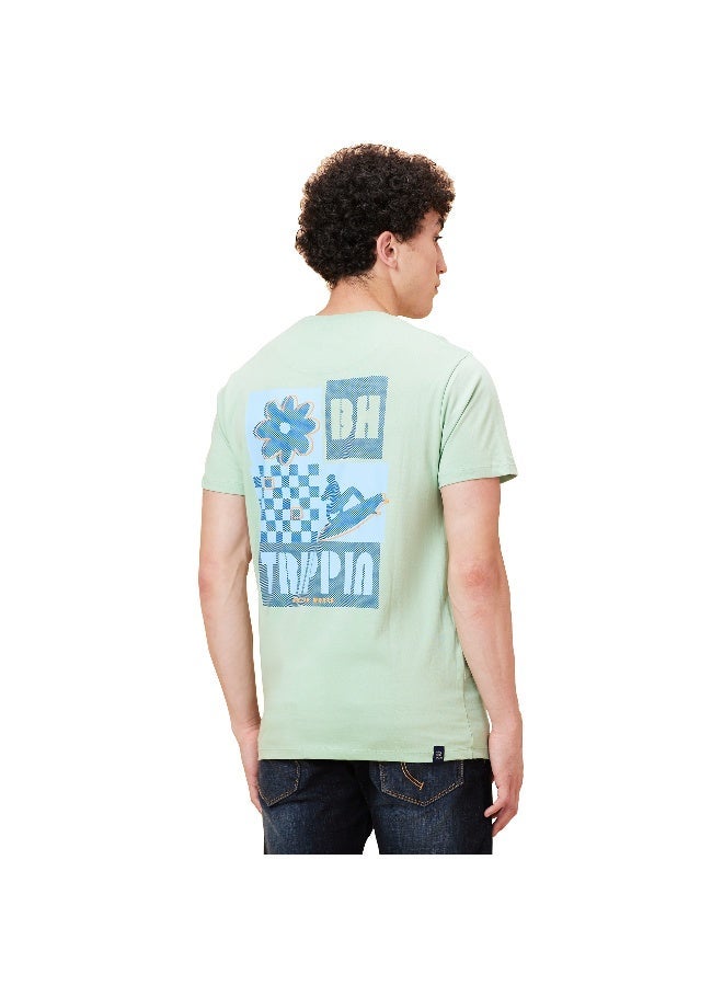 Being Human Mens Green Foam Round Neck Short Sleeve T-Shirt - Image 3
