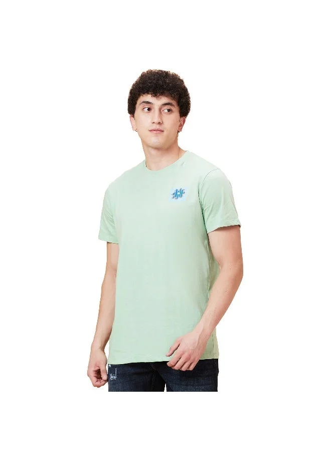 Being Human Mens Green Foam Round Neck Short Sleeve T-Shirt