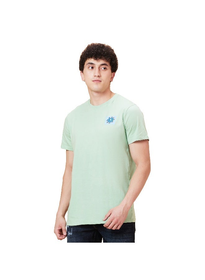 Being Human Mens Green Foam Round Neck Short Sleeve T-Shirt - Image 1