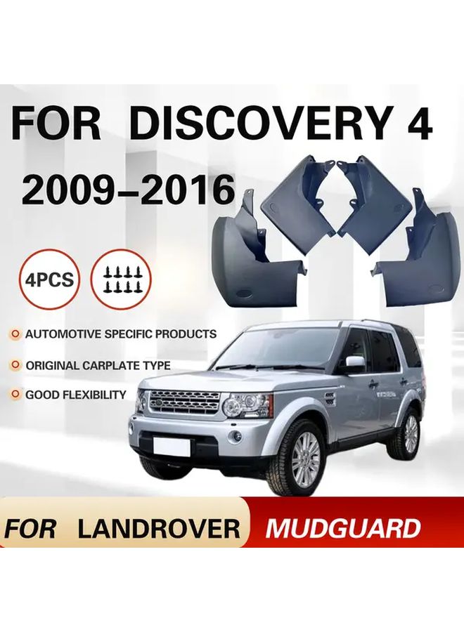 4pcs Black Mudguards For Land Rover Discovery 4 2009-2016 Front Rear Fenders - Image 1
