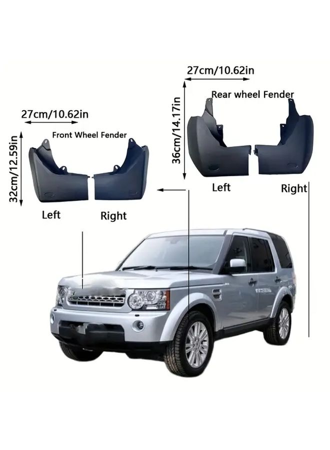 4pcs Black Mudguards For Land Rover Discovery 4 2009-2016 Front Rear Fenders - Image 2