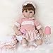 ENADOLL Reborn Baby Doll Realistic Silicone Vinyl Cute Headband Baby 16 inch Weighted Soft Body Lifelike Doll Gift Set for Ages 3Cute Headband - Image 3