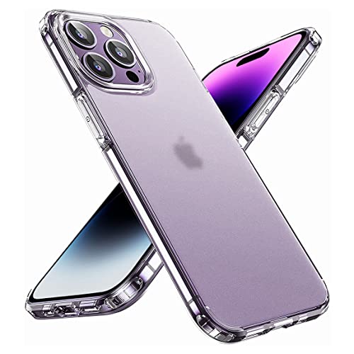 KAPAVER Polycarbonate For Iphone 14 Pro Matte Clear Case[Anti-Fingerprints ][Anti-Scratch] Frosted Translucent Shockproof Slim Cover 6.1 Inches (Matte Clear) - Image 3