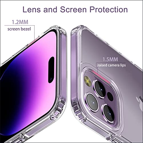 KAPAVER Polycarbonate For Iphone 14 Pro Matte Clear Case[Anti-Fingerprints ][Anti-Scratch] Frosted Translucent Shockproof Slim Cover 6.1 Inches (Matte Clear) - Image 4