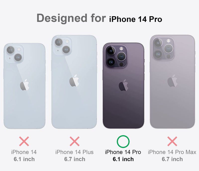 KAPAVER Polycarbonate For Iphone 14 Pro Matte Clear Case[Anti-Fingerprints ][Anti-Scratch] Frosted Translucent Shockproof Slim Cover 6.1 Inches (Matte Clear) - Image 2