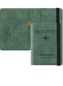 Passport Holder Wallet Cover Case, Passport Case with RFID Blocking, PU Leather Travel Document Holder for Men&Women Travel Accessories (Green) - pzsku/Z405440101AE94B2BC68AZ/45/_/1718784611/a598b4b1-6a20-45e1-94b0-4f8d9c6c8c26