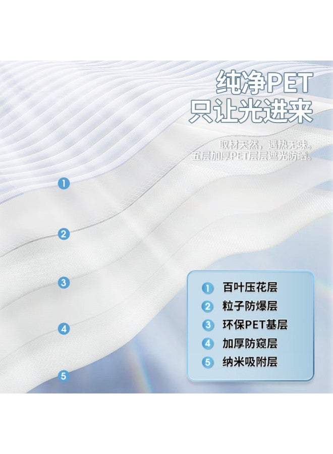Zichen Louver Window Glass Sticker Bathroom Privacy Frosted Film Translucent Opaque