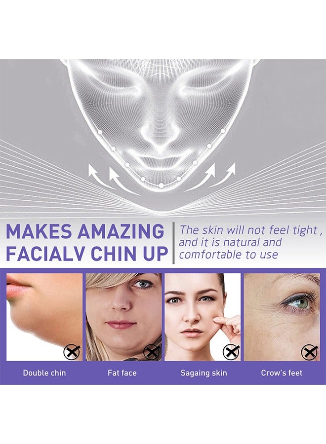 EELHOE V-ShapedThin Face Stickers, Face Invisible Lifting Sticker V Face Sticker ,V-shaped Face Lift Patch for Skin Firming, Shrinking, slimming Chin Muscle Lift and Swelling Removal 40pcs - Image 2