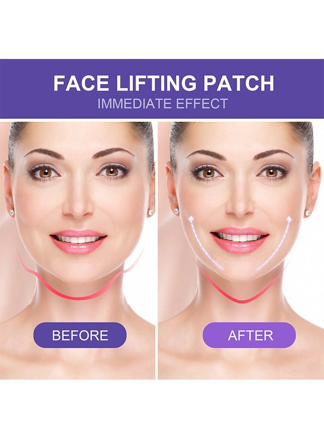 EELHOE V-ShapedThin Face Stickers, Face Invisible Lifting Sticker V Face Sticker ,V-shaped Face Lift Patch for Skin Firming, Shrinking, slimming Chin Muscle Lift and Swelling Removal 40pcs - Image 4