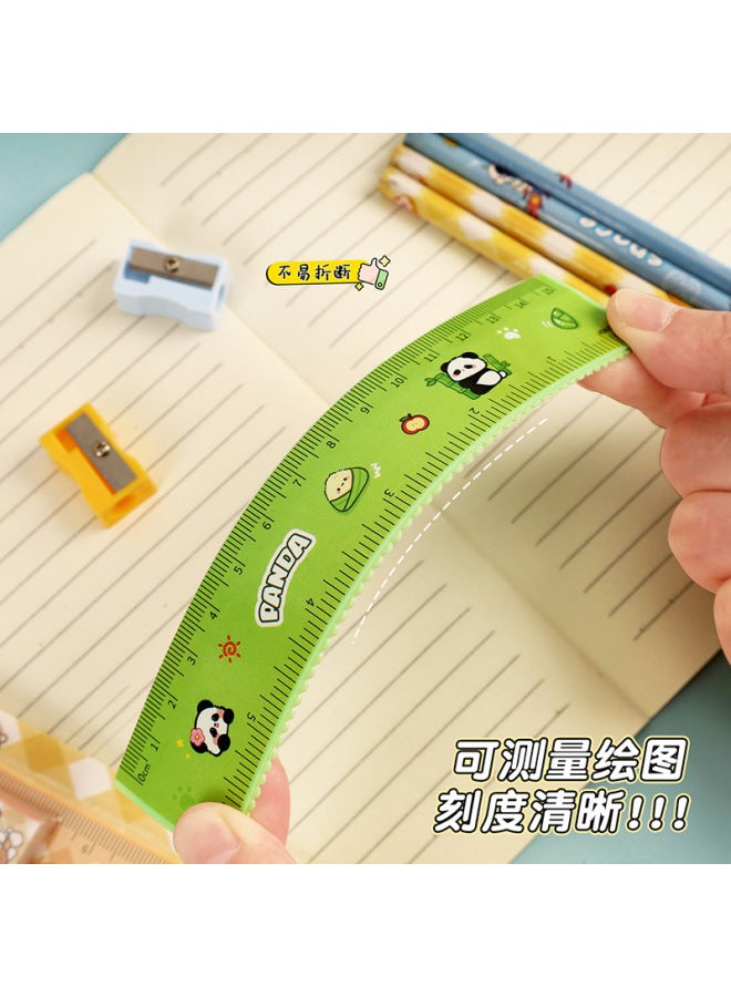 HELPS Cartoon Pencil Stationery Set Small Gift Student Souvenir Student Five-piece Set Rubber Ruler Pencil Sharpener - Image 4