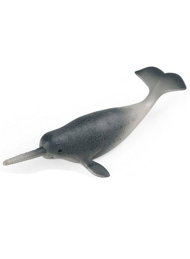 JOKFEICE Ocean Sea Animal Toys, Realistic Narwhal Fairy Garden Accessories, Learning Educational Toys for Christmas Birthday Cake Topper Gift for Kids - Image 1
