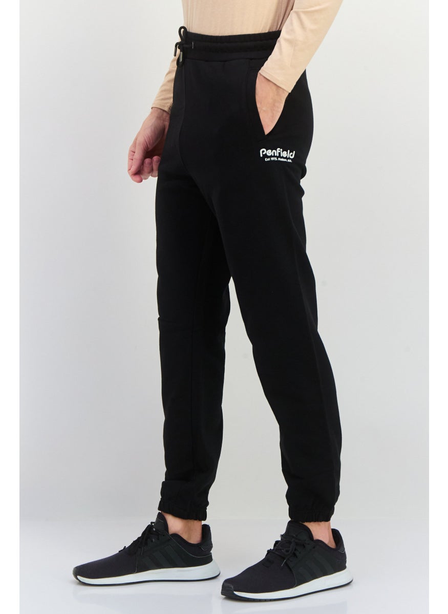 Penfield Men Regular Fit Brand Logo Jogger Pants, Black  - Image 4