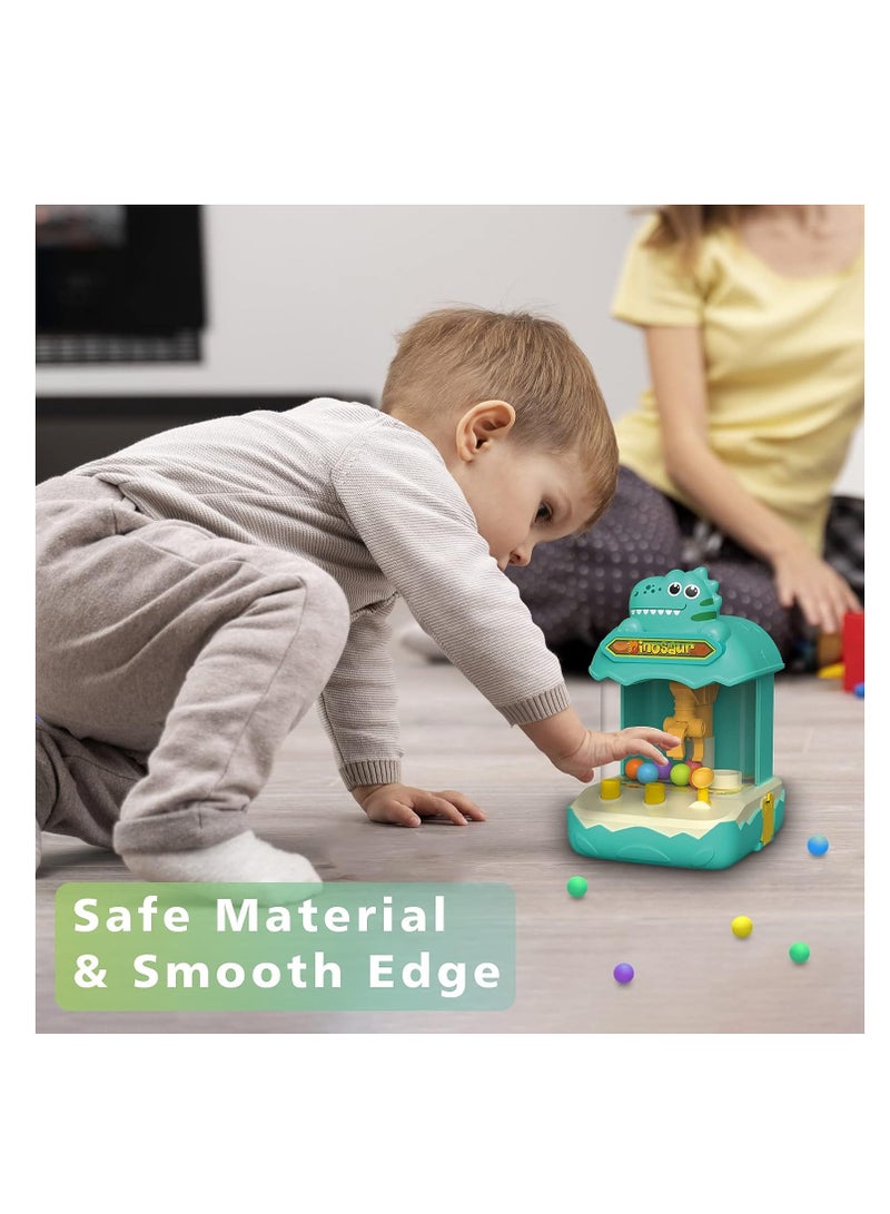 KASTWAVE Mini Claw Machine for Kids, Mini Dinosaur Arcade Game with Colorful Balls, Mini Vending Machine Candy Tiny Toys Prizes Gift, for Girls Boys Ages 3+, Green - Image 3