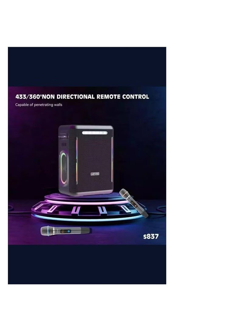 Lenyes S837 300W Portable Bluetooth Party Speaker with Mic & Karaoke Function - Image 2