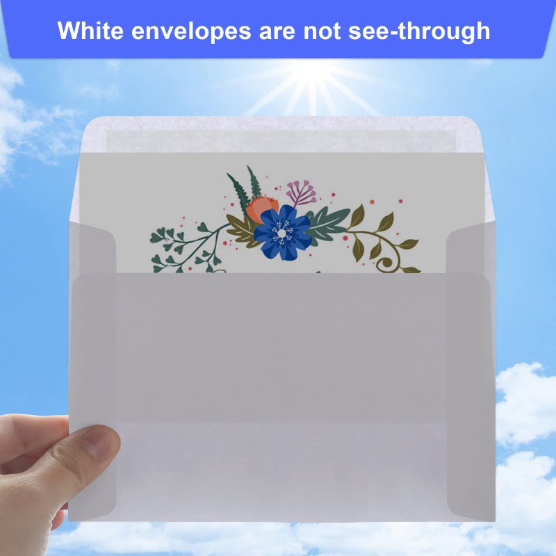 Joyberg Blank Cards and Envelopes 4x6, 30 Pack White Invitation Cardstock with 30 Pack Envelopes, Thank you Blank Greeting Cards, for All Occasions DIY, Print custom - Image 4
