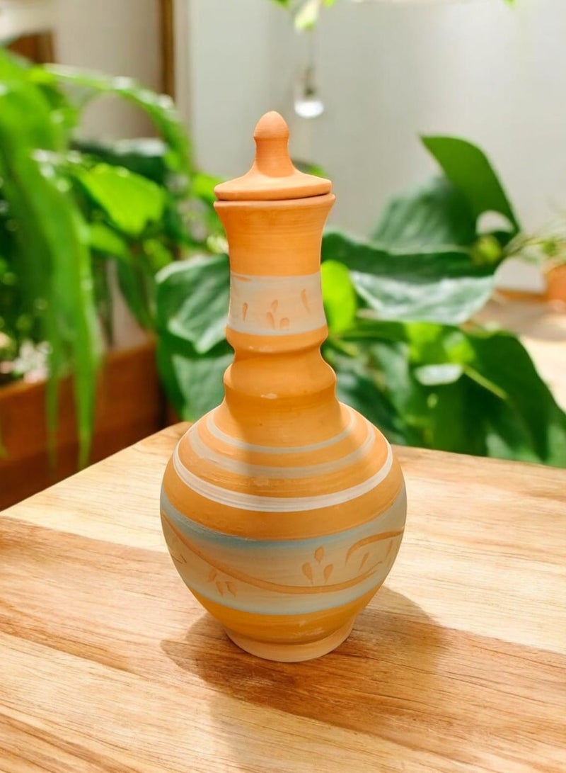 كلور زون بوتري ابريق ماء ارتفاع 30سم وعرض 14سم مع غطاء للشرب والتزيين  - Image 2