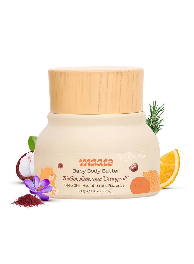 Maate Baby Body Butter (50 gm) | Enriched with Pure Kokum Butter, Shea Butter, Orange & Saffron Oil | Baby Cream For Face, Skin & Body | Baby Body Butter For Kids 0-12 years | Baby Moisturizer Cream - Image 1